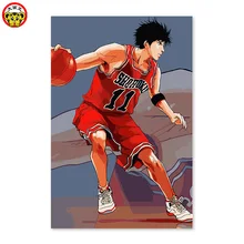 Популярная, Slam Dunk соревнование, DIY Цифровая живопись, вишневый цвет дерева, диффузный мультфильм, подарок, декоративная живопись