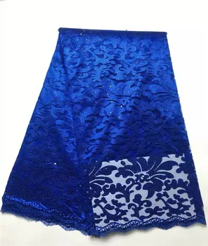 

African Lace Fabrics Fushia Green Yellow Blue Nigerian French Lace Fabric, new High Quality Beaded Tulle Fabric J25GF24-1