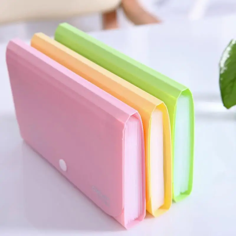 

Candy-Colored Mini Expanding Wallet Colourful Bills Receipts File Document Bag Pouch Folder Card Holder Organizer