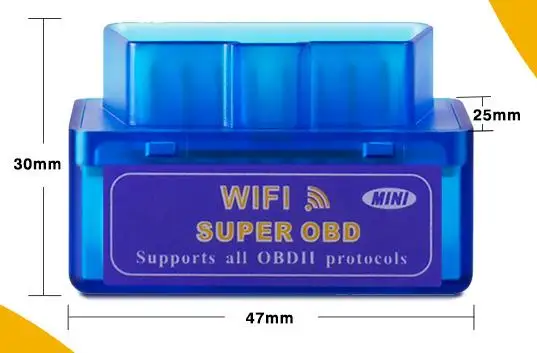 

Hot Mini Elm327 Wifi V1.5 OBD2 OBD 2 Adapter ELM 327 Interface supports all obdii protocols with Pic18f25k80 For IOS for Iphone