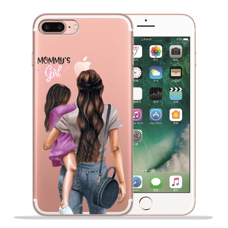 Модный чехол для телефона Super mom Dad Girl для iPhone 8, 7, 6, 6S Plus, X, XS, MAX, XR 10, мягкий силиконовый чехол Etui - Цвет: 05
