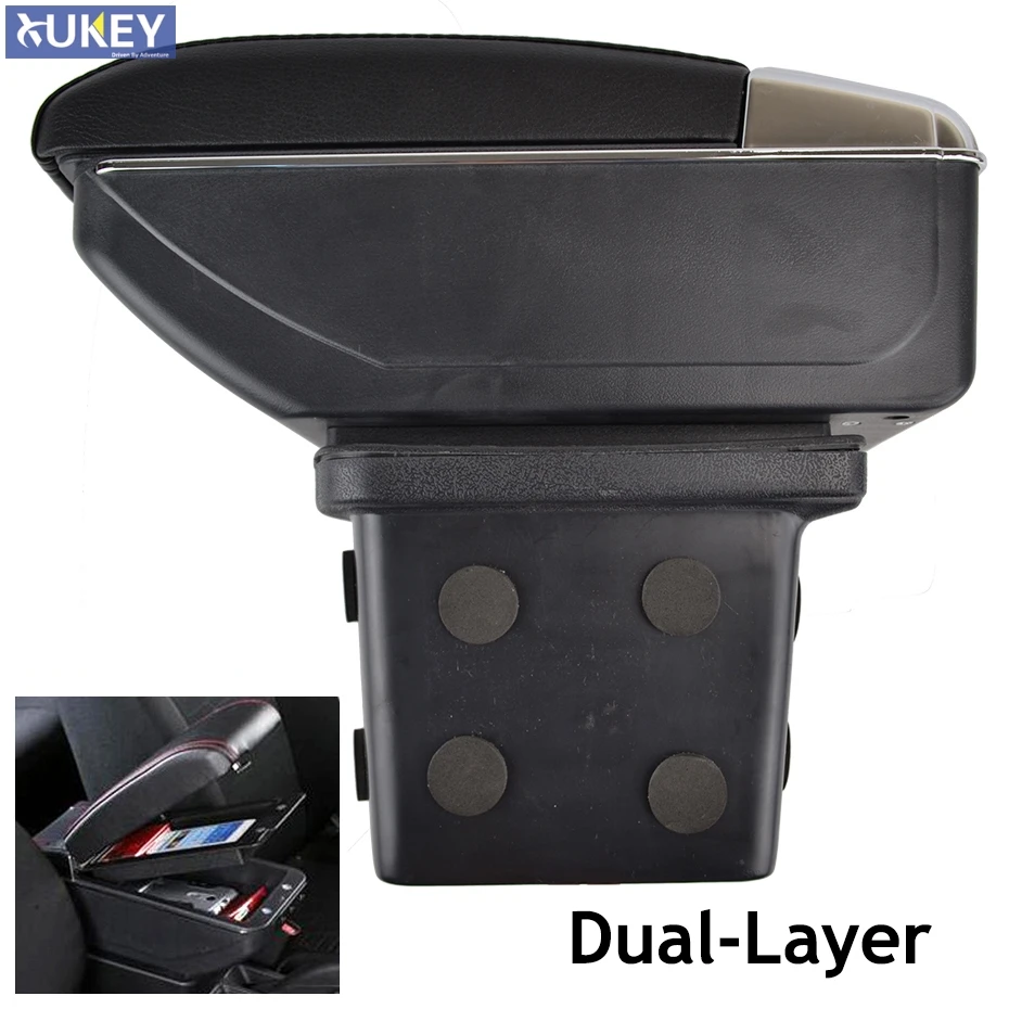 

Storage Box Center Console Leather Dual Layer Armrest Arm Rest 2007-2011 For Hyundai Elantra Touring i30 FD i30cw 2008 2009 2010