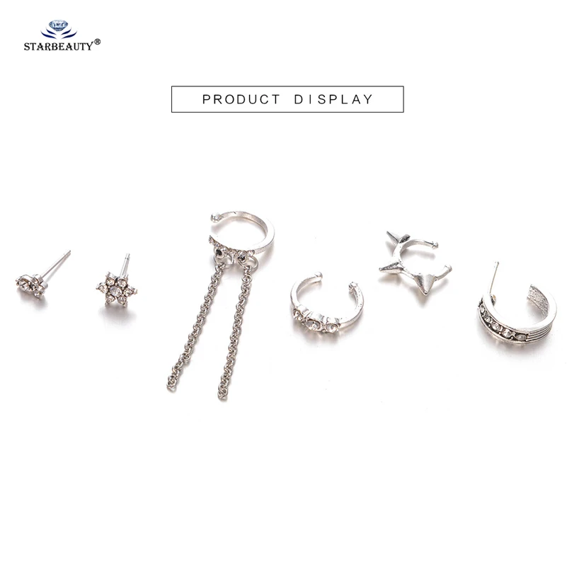 Starbeauty 6 шт./лот совы Bijoux цветочные кисточки Tragus пирсинг спираль серьги для