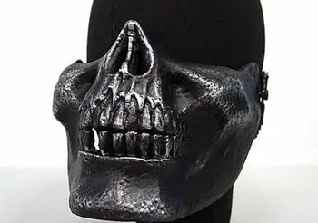 

Seal Skull Skeleton Half Face Protector Mask Brown Silver BK