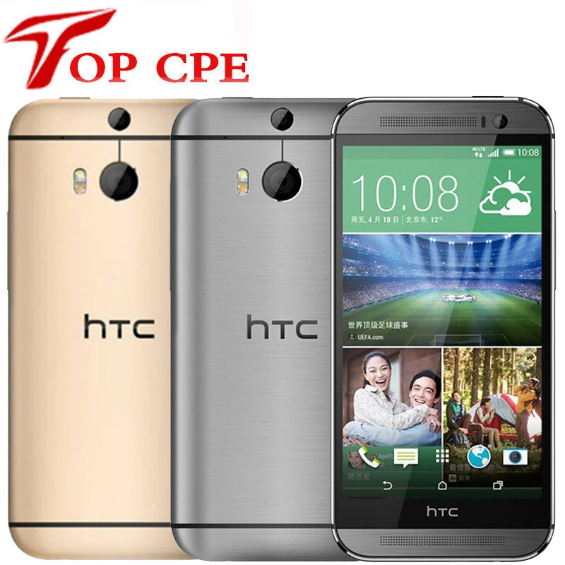 htc one m8 original unlocked eu version 16 32gb rom 2gb ram quad core 5 0 touch screen 3g 4g wifi gps 1080p mobile cell phone