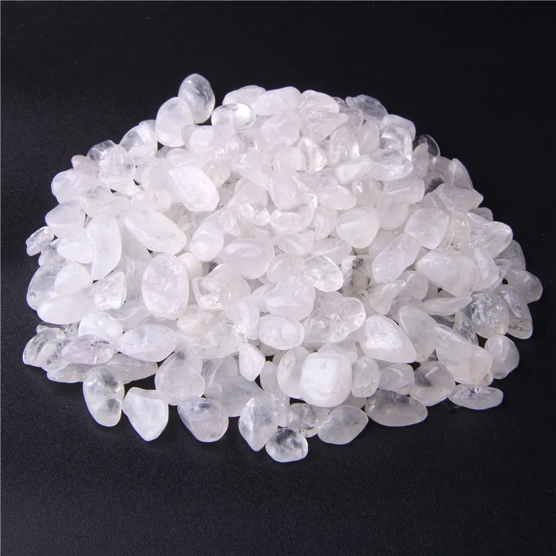 

20 50g White Crystal Stone Rock Crystal Gravel beads Fish Tank stone crystal Tumble Stone Minerals Specimen Chip home decoration