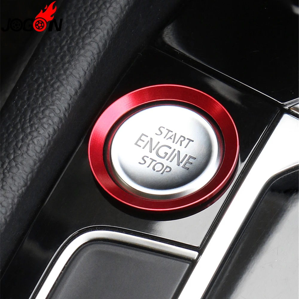 For VW Golf 7 MK7 GTI R Jetta CC Arteon Passat B8 Touareg Altas Tiguan T-roc Touran Car Start Engine Stop Button Ring Cover Trim