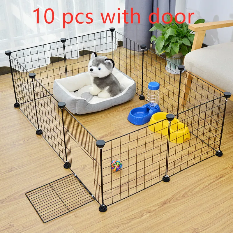 Foldable font b Pet b font Playpen Crate Iron Fence Puppy Kennel House Exercise Training Puppy