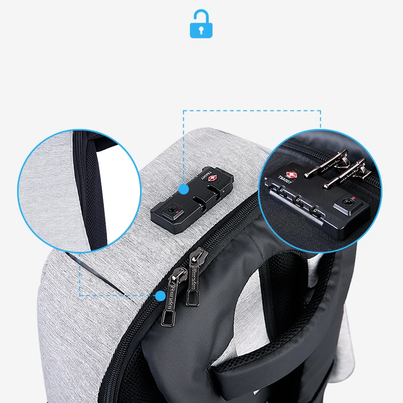 Kapazität Neue Männer Rucksack Solar Diebstahl Hohe tasche Benutzerdefinierte Lade 2018 Business Fenruien Usb Reiserucksack weiß Laptop Schwarzes FRH05q