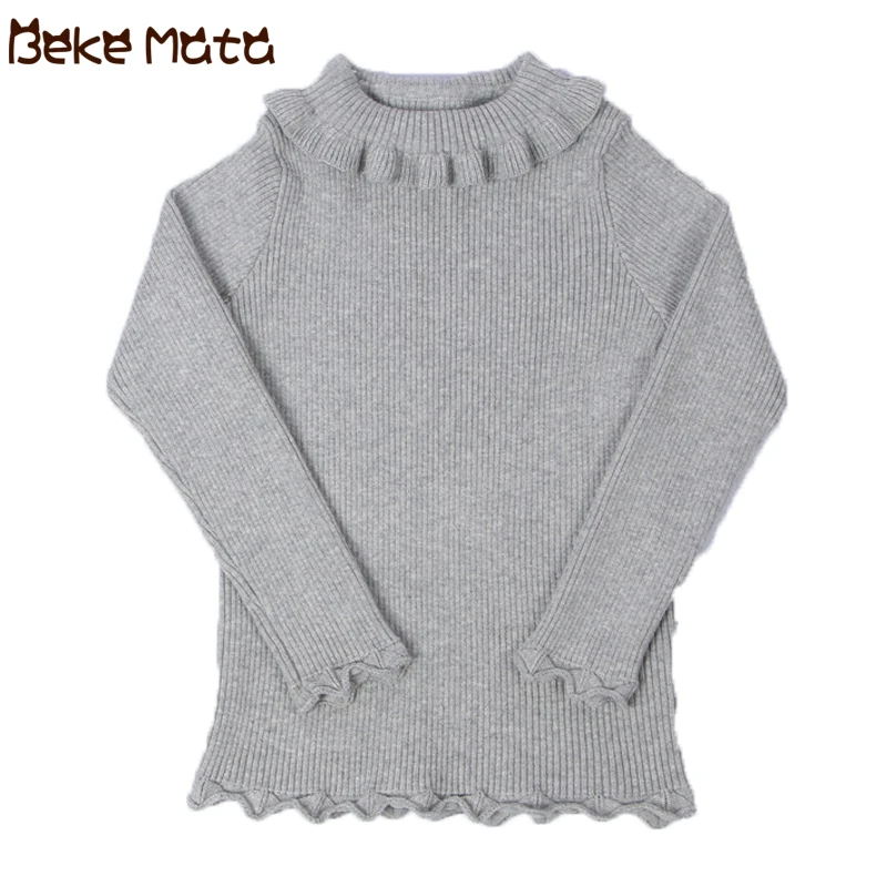 

BEKE MATA Baby Sweater Turtleneck Autumn Winter 2018 Knitted Toddler Sweaters For Girls Long Sleeve Lace Kids Sweater Underwear