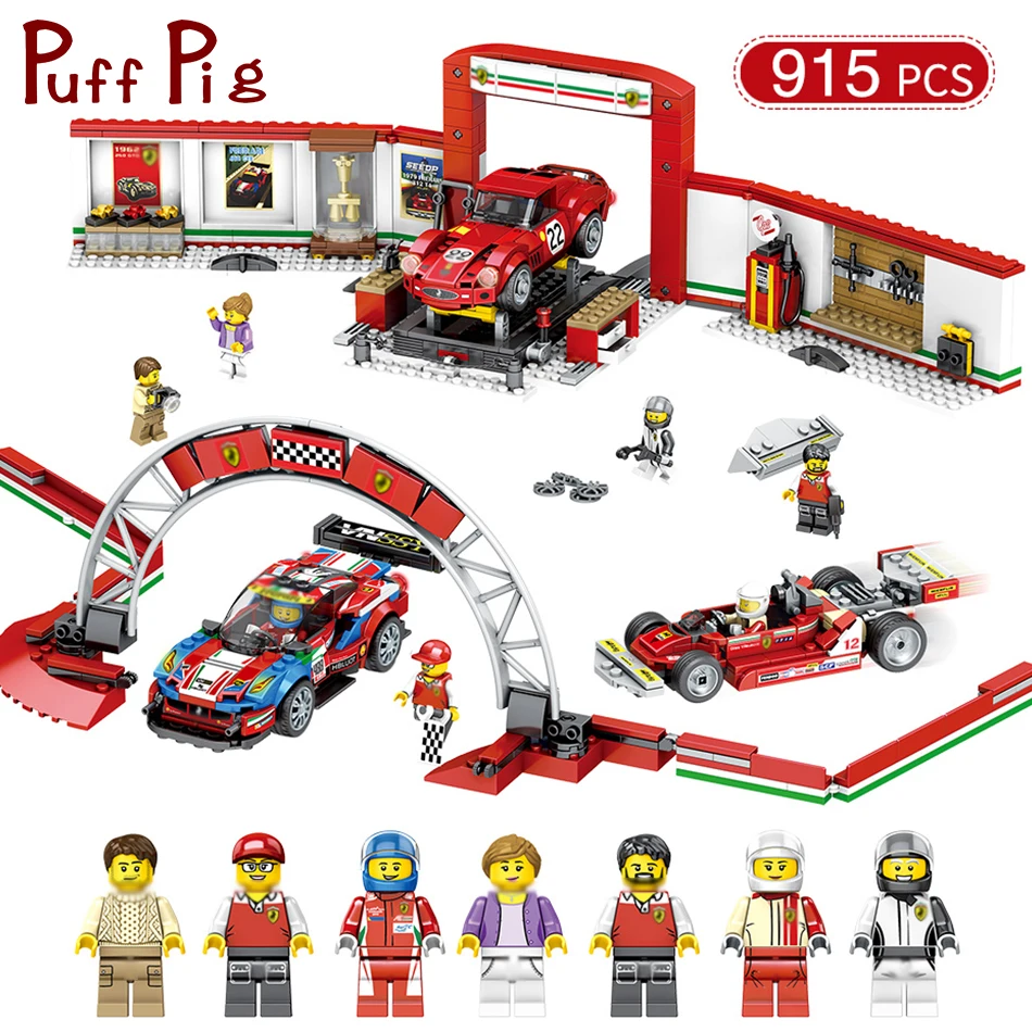 

915pcs Speed Champion Series City Racing Cars Arena Racer Figures Building Blocks Compatible Jouet Technic Parts Toys For Kids