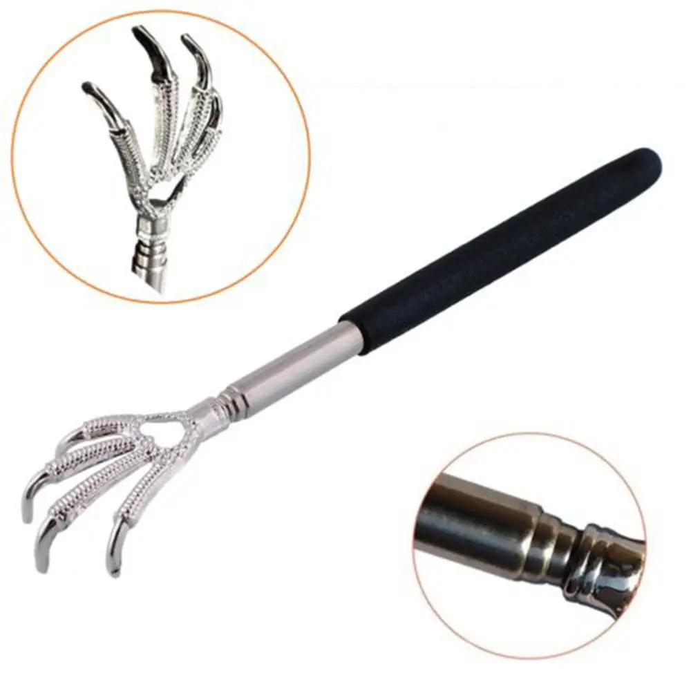 Portable Black Eagle Claw Back Telescopic Massager stainless steel Scratcher Toiletry Kits