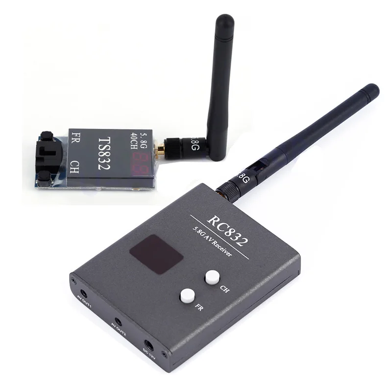 48Ch 5.8G 600mw 5km Wireless AV Transmitter TS832 Receiver RC832 for FPV Multicopter RC Aircraft Quadcopter Wholesale Dropship 1