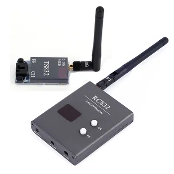 48Ch 5.8G 600mw 5km Wireless AV Transmitter TS832 Receiver RC832 for FPV Multicopter RC Aircraft Quadcopter Wholesale Dropship ewrf e708tm3 5 8g 48ch 25mw 200mw 600mw switchable fpv transmitter for pwm osd