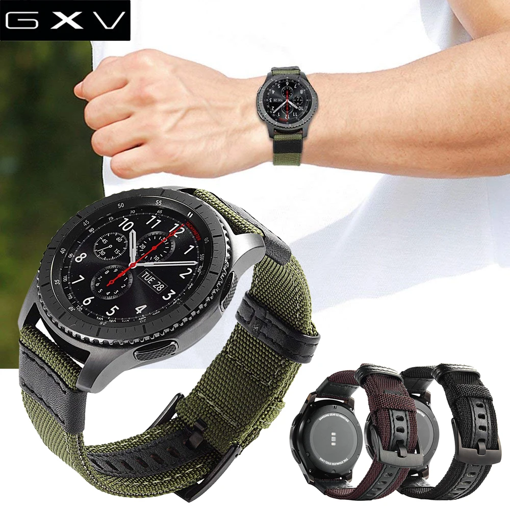 GXC Gear S3 ремешки тканый нейлоновый Сменный ремень большой спортивный браслет для