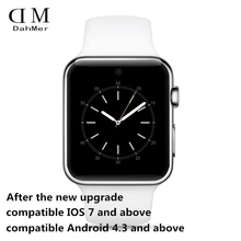 DM09 Bluetooth Smart Uhr 2.5D ARC HD Screen Unterstützung SIM karte Pulsmesser Tragbare SmartWatch Magie Knopf Für IOS Android
