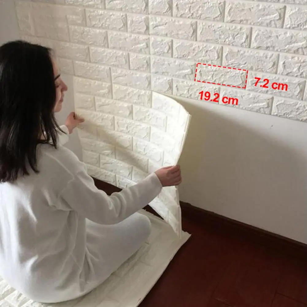 

3D Creative Waterproof Brick Pattern Wall Stickers Foam Sponge Bedroom Living Room Background Decorative Wall Sticker Home Decor