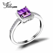 Amatista genuina Sólida Plata de ley 925 Anillo Fabuloso Regalo de Las Mujeres de la Vendimia Joya de Piedra Natural Simboliza Sincero, Innerpeace
