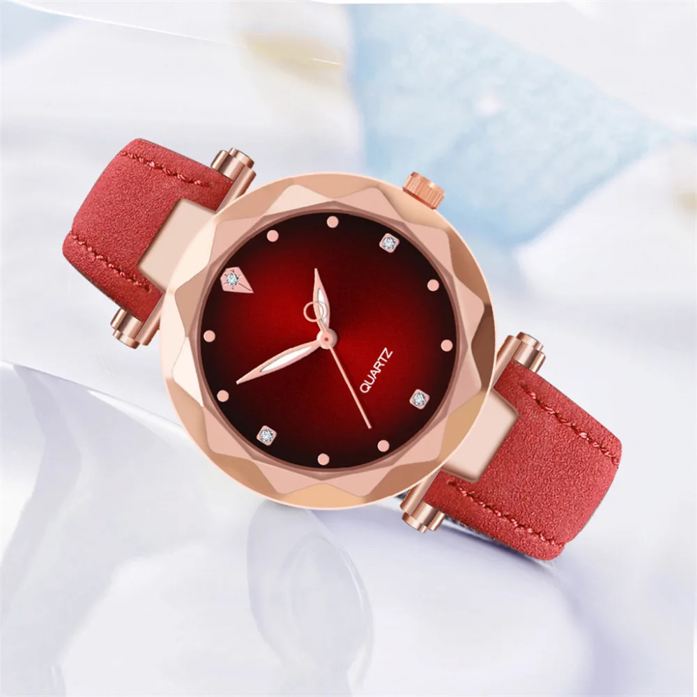Прямая поставка, женские роскошные брендовые кварцевые наручные часы с бриллиантами, Круглый Аналоговый Кожаный ремешок, horloges, повседневные часы B30