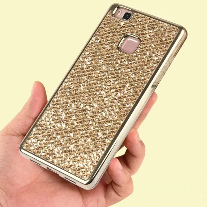

Luxury Bling Case For Huawei P10 Lite P8 Lite 2017 P9 P20 Cover Protector Soft Silicone Glitter Plating Phone Cases Honor 8 Lite