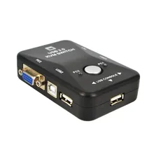 USB KVM переключатель коммутатор 2 порта VGA переключатель SVGA коробка USB 2,0 Мышь Клавиатура 1920*1440 переключатель