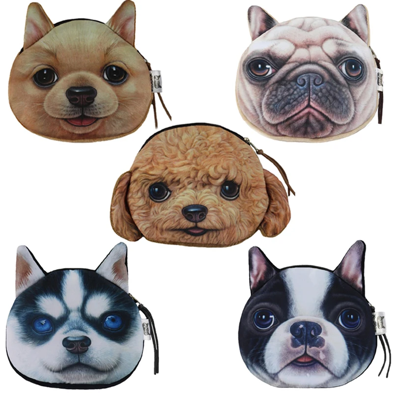 dog face coin purse