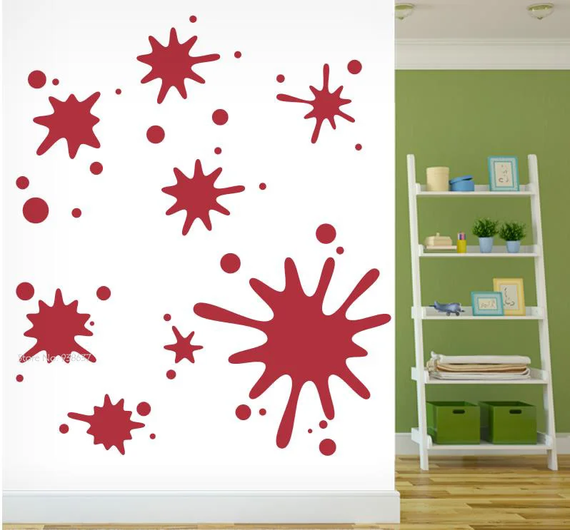 Paint Splatter Wall Decals Home Decor Living Room Creative Decoration Removable Vinyl Wall