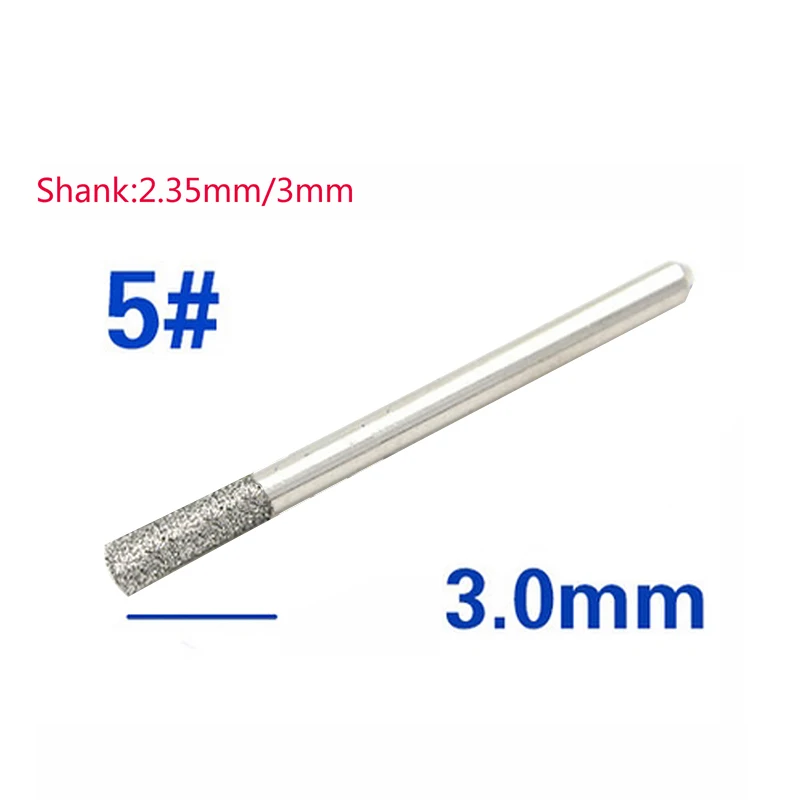 30 PCS Dental Lab Product Diamond Polishing Abrasive Shaft 2.35mm 3mm Flat Head Grinding