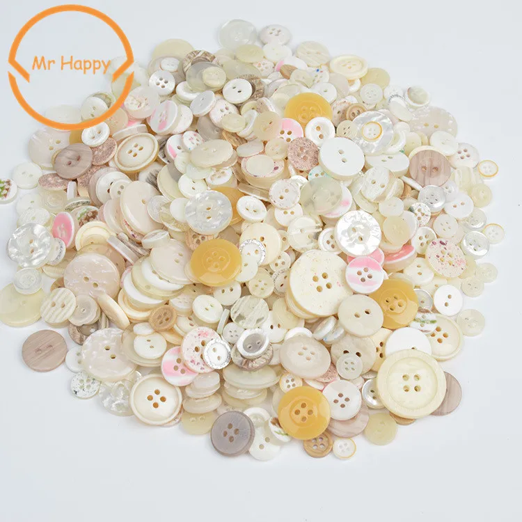 MR HAPPY Colorful 50g Resin Button Mix Size Decorative Sewing Craft Scrapbook Card Making DIY | Дом и сад