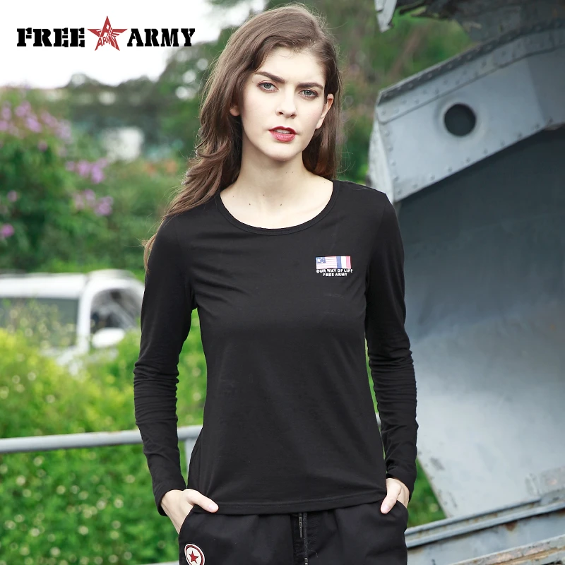 Camiseta moda 2017 para mujer, camisetas algodón de talla grande para mujer, camisetas de manga larga negras informales para mujer, camiseta femenina|t shirts for women|fashion t shirt woment shirt women