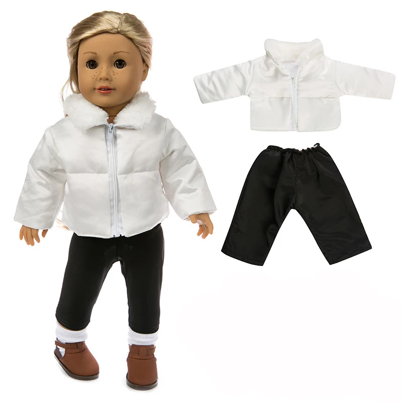 

Fashion Down jacket Clothes Fit for 43cm/ 18Inch USA Girl Doll Babies Clothes set and Reborn Baby Doll Accessories