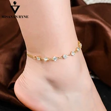 MISANANRYNE Модные хрустальные ножные браслеты для женщин золотые и серебряные цвета цепочка ножные браслеты красивые ювелирные изделия для ног вечерние подарки
