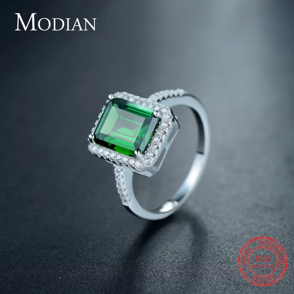 Modian, дизайнерское, модное, настоящее, 925 пробы, серебряное, синее, специальная огранка, кольцо на палец, циркония, ювелирное изделие, обручальные кольца для женщин