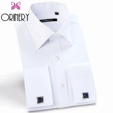 Orinery Лидер продаж дизайнер белый French Cuff Dress Shirt классическая мужская рубашка с длинным рукавом Slim Fit Марка мужская одежда с запонки