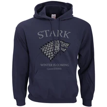 House Stark/зима скоро Игра престолов; мужские толстовки; коллекция года; сезон весна-зима; толстовки с капюшоном; Мужская Флисовая уличная одежда в стиле хип-хоп