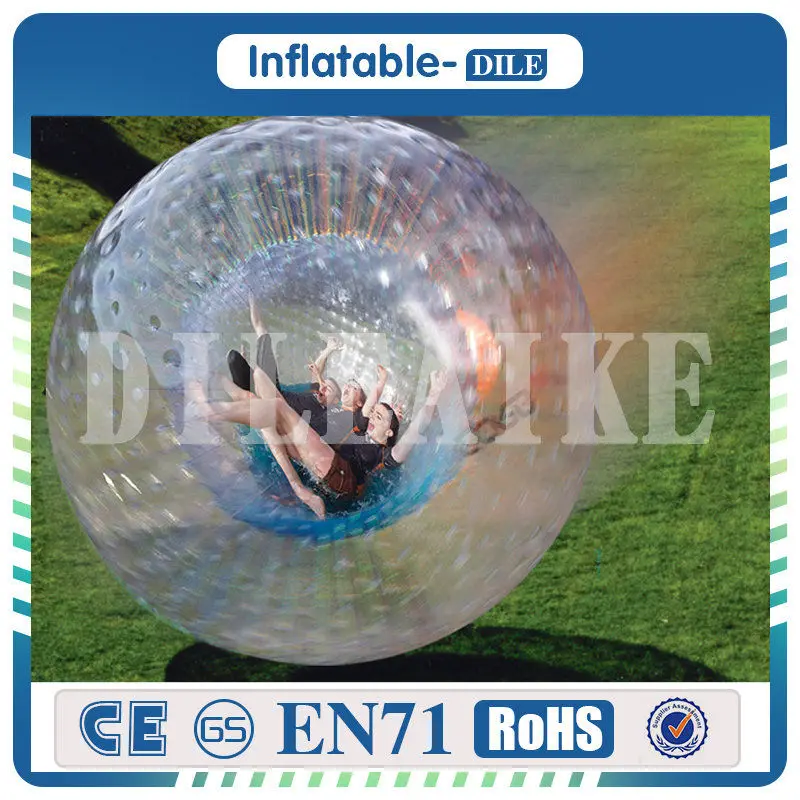 Бесплатная доставка 0,8 мм ПВХ 3 м Диаметр надувные Zorb Zorbing людской Zorb для Land