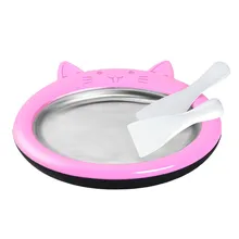 Мини-мороженое чайник жареное льда лоток Главная Мороженое Maker Еда Класс коврик сделать Мороженое полностью