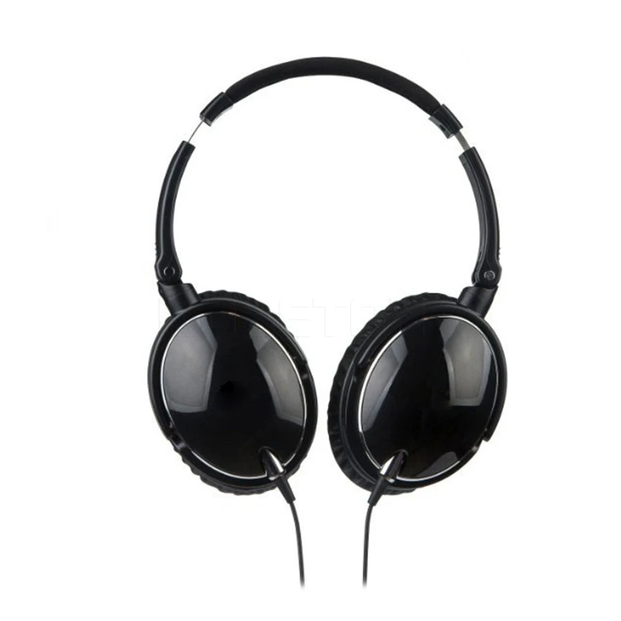 Fasion Foldable Active Noise Cancelling Headphones With Mic Wired Over-ear Stereo Headphone Headset 3.5mm for Smart Phone