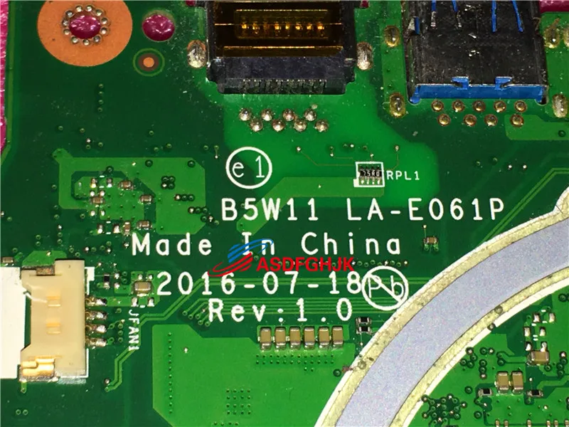 B5W11 LA-E061P لشركة أيسر أسباير ES1-572 سلسلة اللوحة المحمول i3-7100U 100% TESED موافق