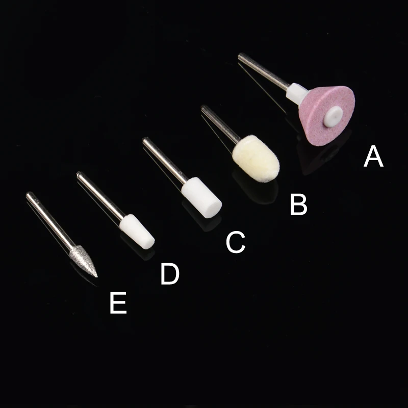 1 упаковка, 5 шт., керамический камень, сверло для ногтей, 3/32 дюйма, вращающееся сверло для кутикулы, чистящая мельница, инструменты для маникюра, педикюра, аксессуары для ногтей