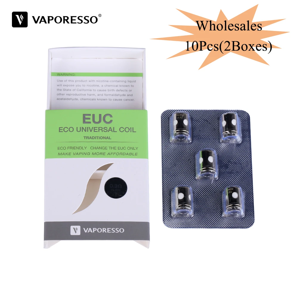 10 шт. оригинальная Vaporesso традиционная катушка EUC 0 3 Ом VECO ONE для Veco One Plus Tank /Estoc Mega |