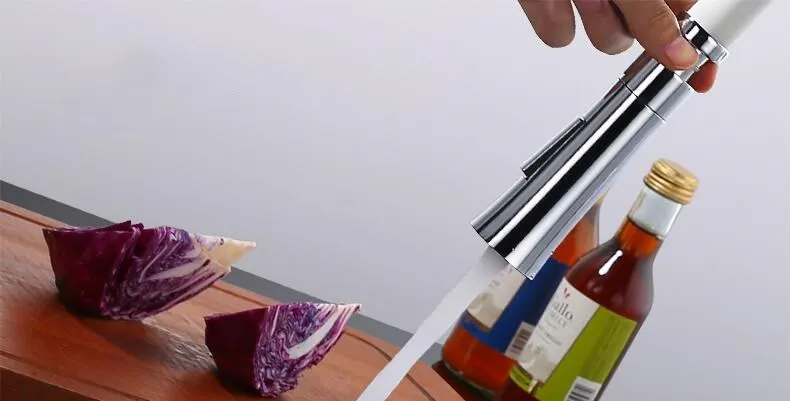 Новое поступление выдвижной кухонный кран белая раковина смеситель кран 360 градусов вращение Кухонные смесители кухонный кран