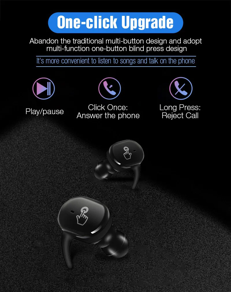 Bluetooth 5.0 TWS Wireless Headphones Stereo Earphone Sports Earbuds Gaming Headset Wireless Bluetooth Earphone PK i10 TWS i12   9)
