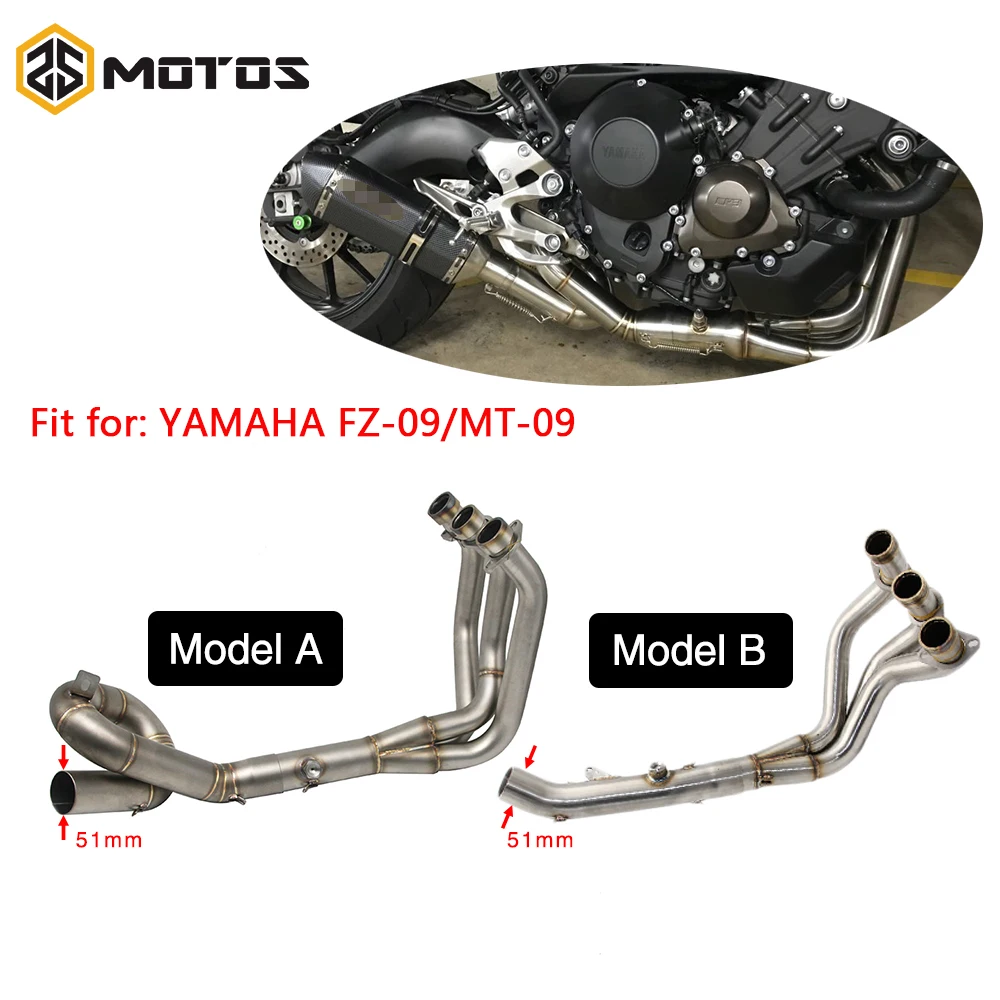 

ZS MOTOS Motorcycle Motorbike Exhaust Muffler Mid Connect Refit Middle Pipe Exhaust Case For HONDA CB500 without Exhaust