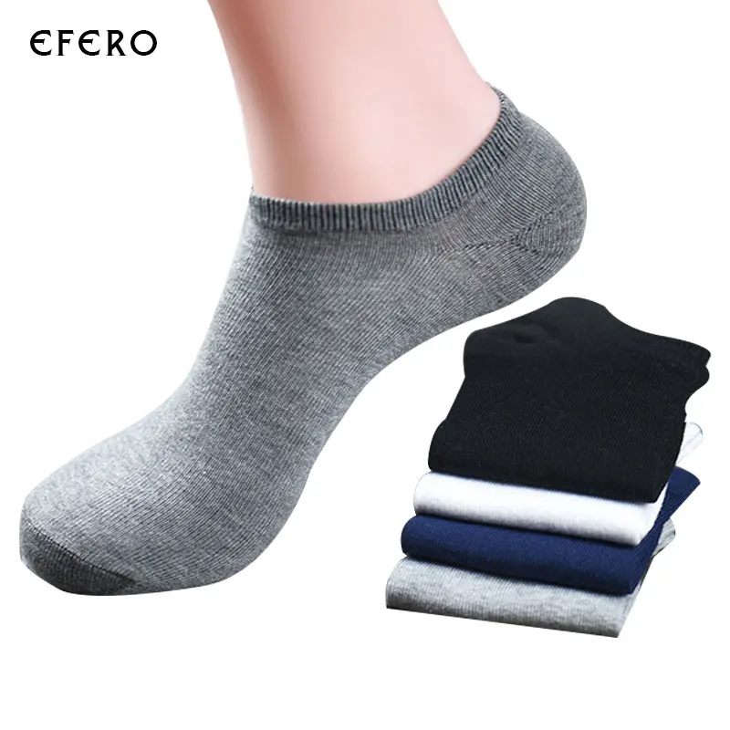 3Pair Solid Color Men's Dress Socks Male Casual Compression Socks Low