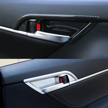 

For Toyota Camry 2018 2019 Car Interior Door Handle Handrail Bowl Cover Stickers Trim Strips Car Styling Accessories 4 Pcs/Set