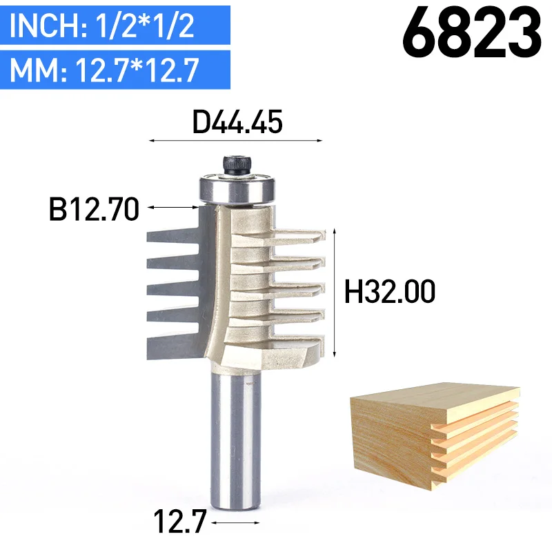 HUHAO 1 шт. 1/" хвостовик фрезы для дерева деревообрабатывающий инструмент полукруглый врезной нож для вышивки пола CNC Коническая Зубчатая фреза - Длина режущей кромки: 6823