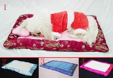Wholesale Dog Cushion Pet Sleeping Mats Luxuirous Blanket with pillow