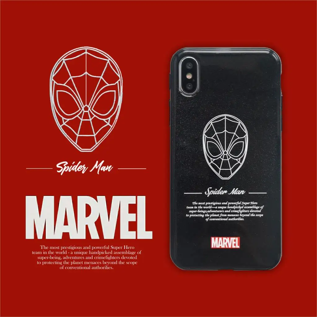 Marvel мстители супергерой паук-человек Homecoming простой чехол для телефона iPhone 8 7 6 6s