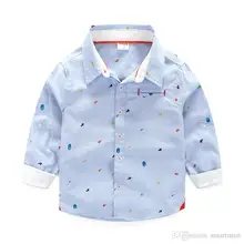 Kids Boys Fashion Shirts Long Sleeve Fall Cotton Blouse Party Gentleman Tops 5pcs/lot Wholesale
